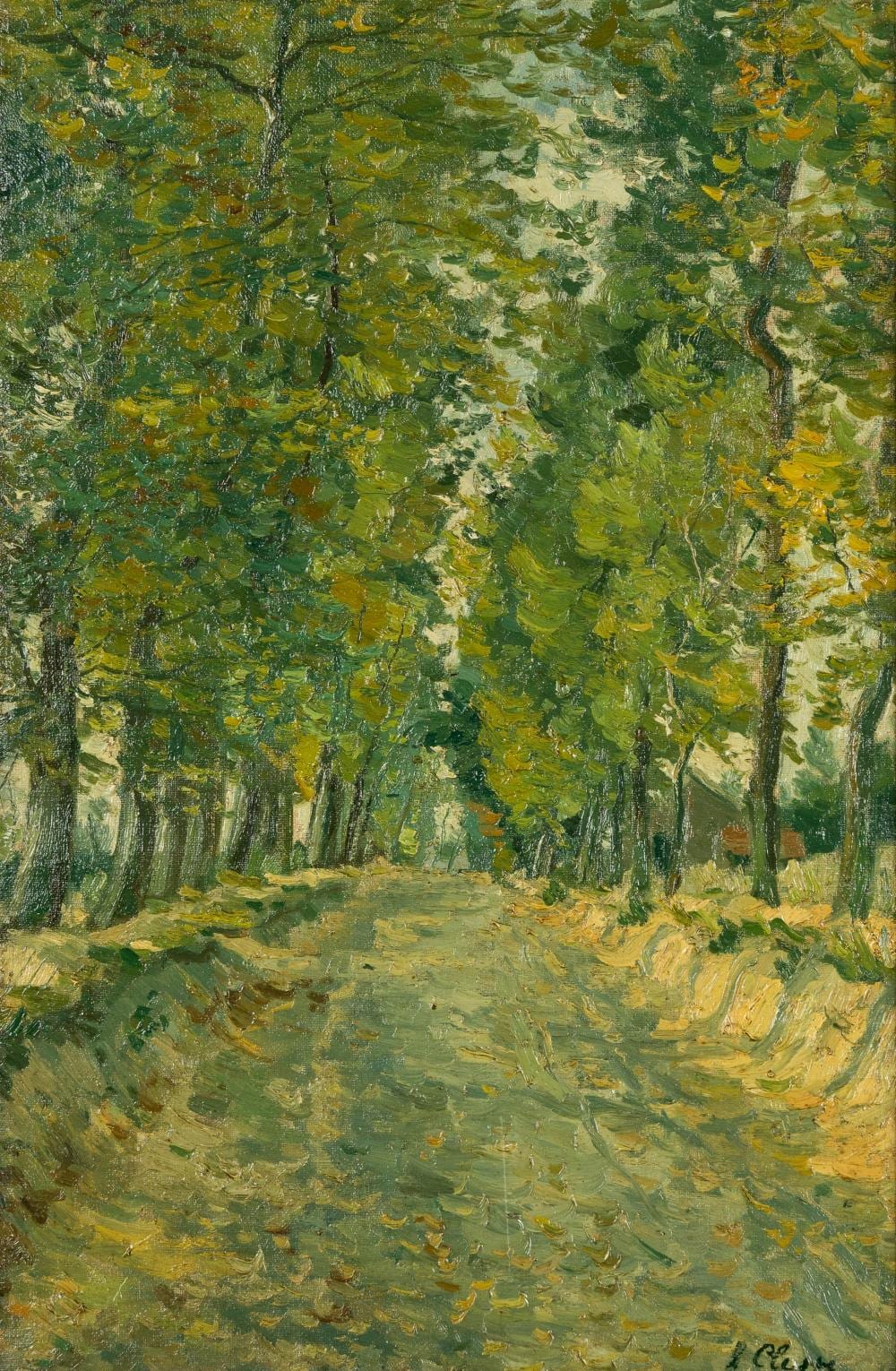Louis Clesse comparable auction result: louis clesse 1889 196 forest avenue oil on canvas