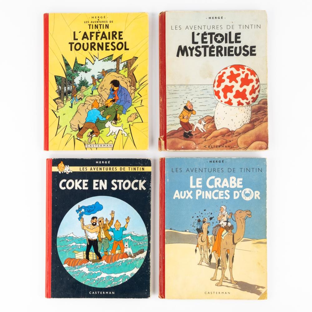 herg les aventures de tintin vier strips of which 2 are a first edition 1942 1960 · Flanders Auctions · 2026-02-03 Georges (1907) Rémy comparable auction result: herg les aventures de tintin vier strips of which 2 are a first edition 1942 1960