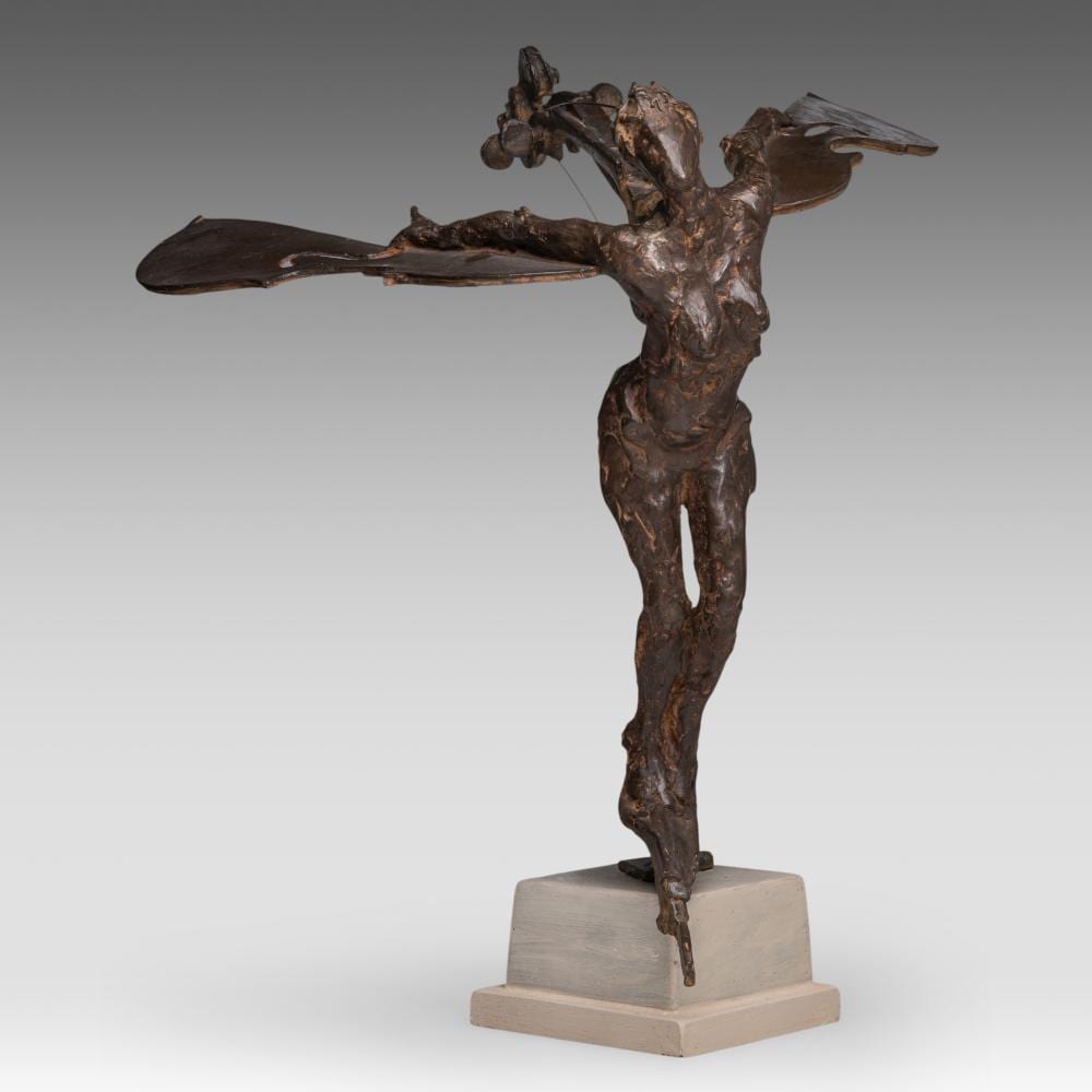 Freddy Van Dyck comparable auction result: freddy van dyck 1942 winged female figure patinated bronze on a plaster base h 54 cm