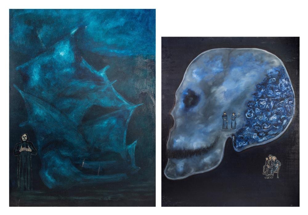 Roger Nellens comparable auction result: roger nellens 1937 2021 two works of the 60s 1964 1965 oil on canvas 97 x 130 120 x 150 cm
