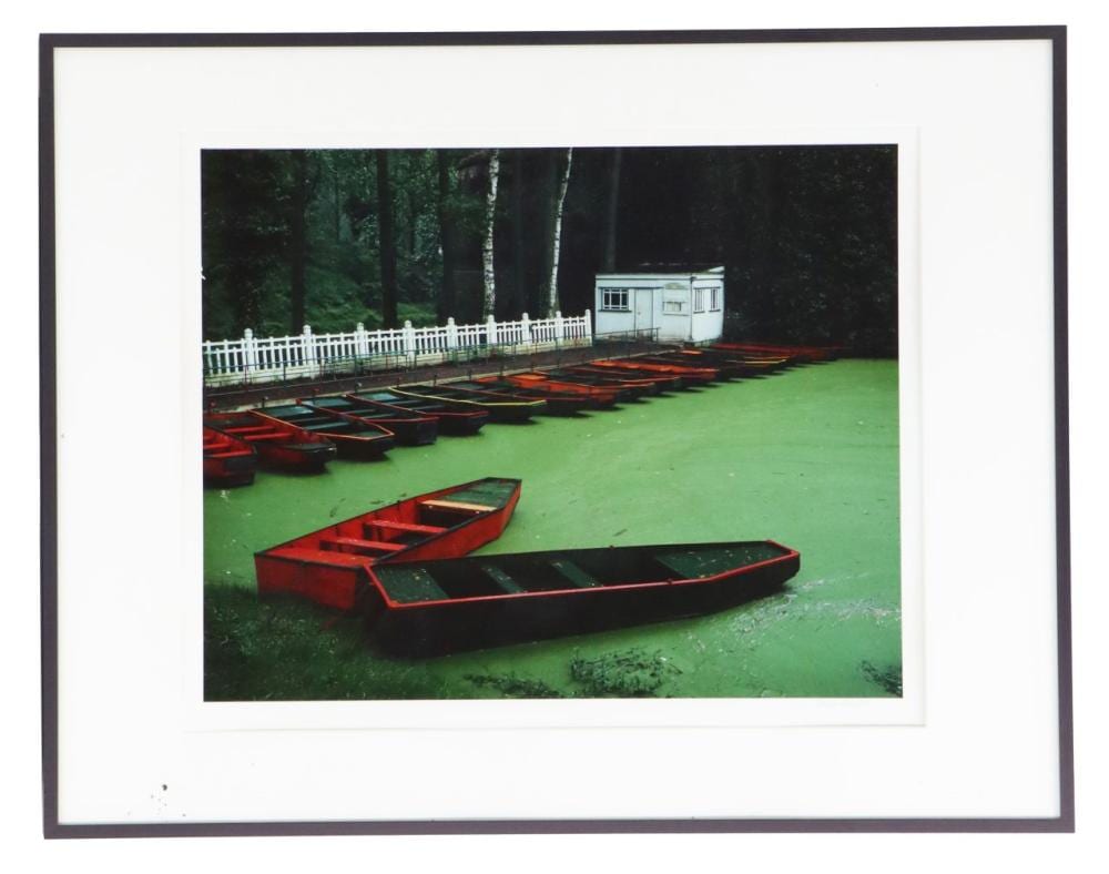 Cole Weston comparable auction result: cole weston 1919 2003 american signed photograph print of red boats on river