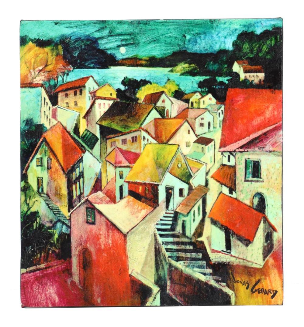 Jonas Gerard comparable auction result: jonas gerard 1941 2020 moroccan american acrylic on canvas