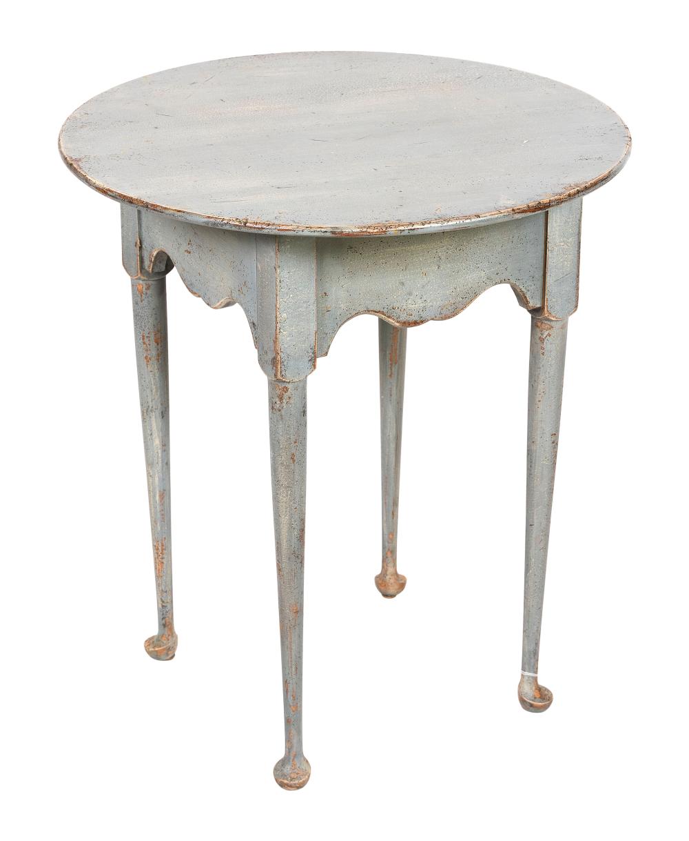 HABERSHAM FURNITURE ANTIQUE REPRODUCTION TAVERN TABLE 20th Century Height 27". Diameter 24". sold by Eldred's, lot 4243 — auction record photograph