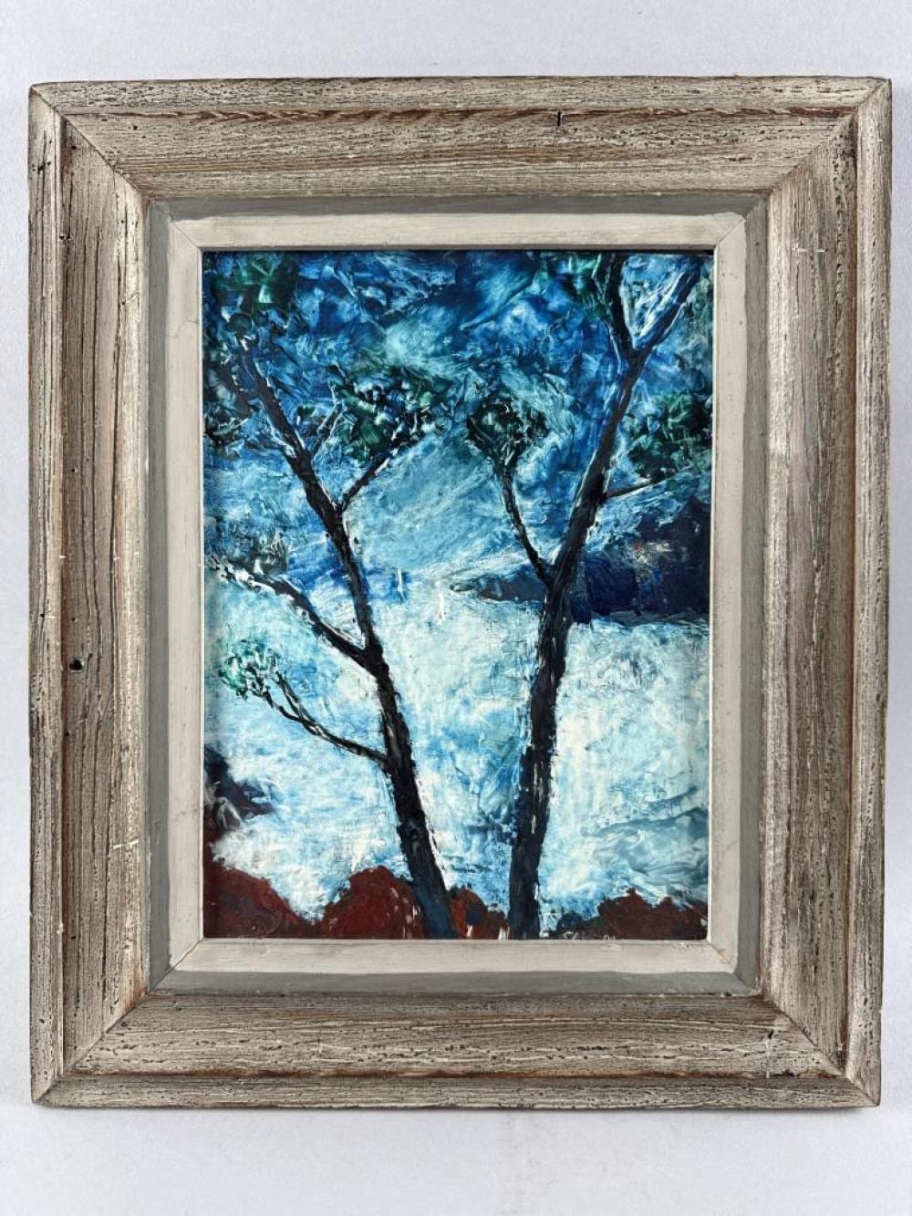 elias newman new york israel 1903 1999 mood in blue encaustic on board 12 x 9 framed 18 x 15 · Eldred's · 2026-01-30 Elias Newman comparable auction result: elias newman new york israel 1903 1999 mood in blue encaustic on board 12 x 9 framed 18 x 15