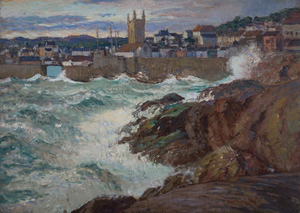 Paul Dougherty comparable auction result: paul dougherty am 1877 1947 st ives cornwall c 1910 oil on canvas framed
