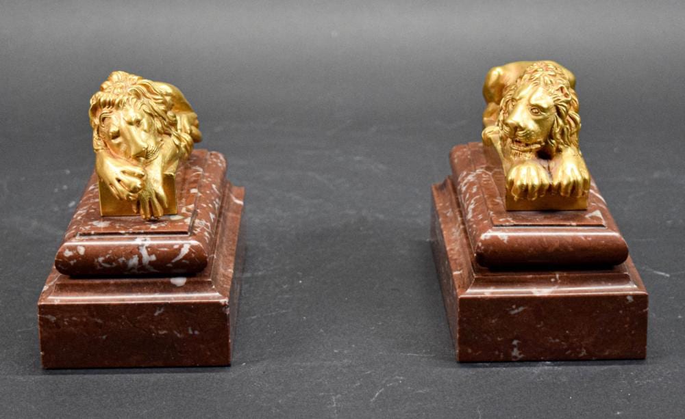 Antonio (1918) Valdivieso comparable auction result: pair of lion bookends after antonio