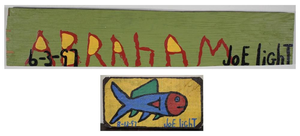 joe louis light two oils on panel outsider art · O'Gallerie · 2026-01-20 Joe Louis Light comparable auction result: joe louis light two oils on panel outsider art