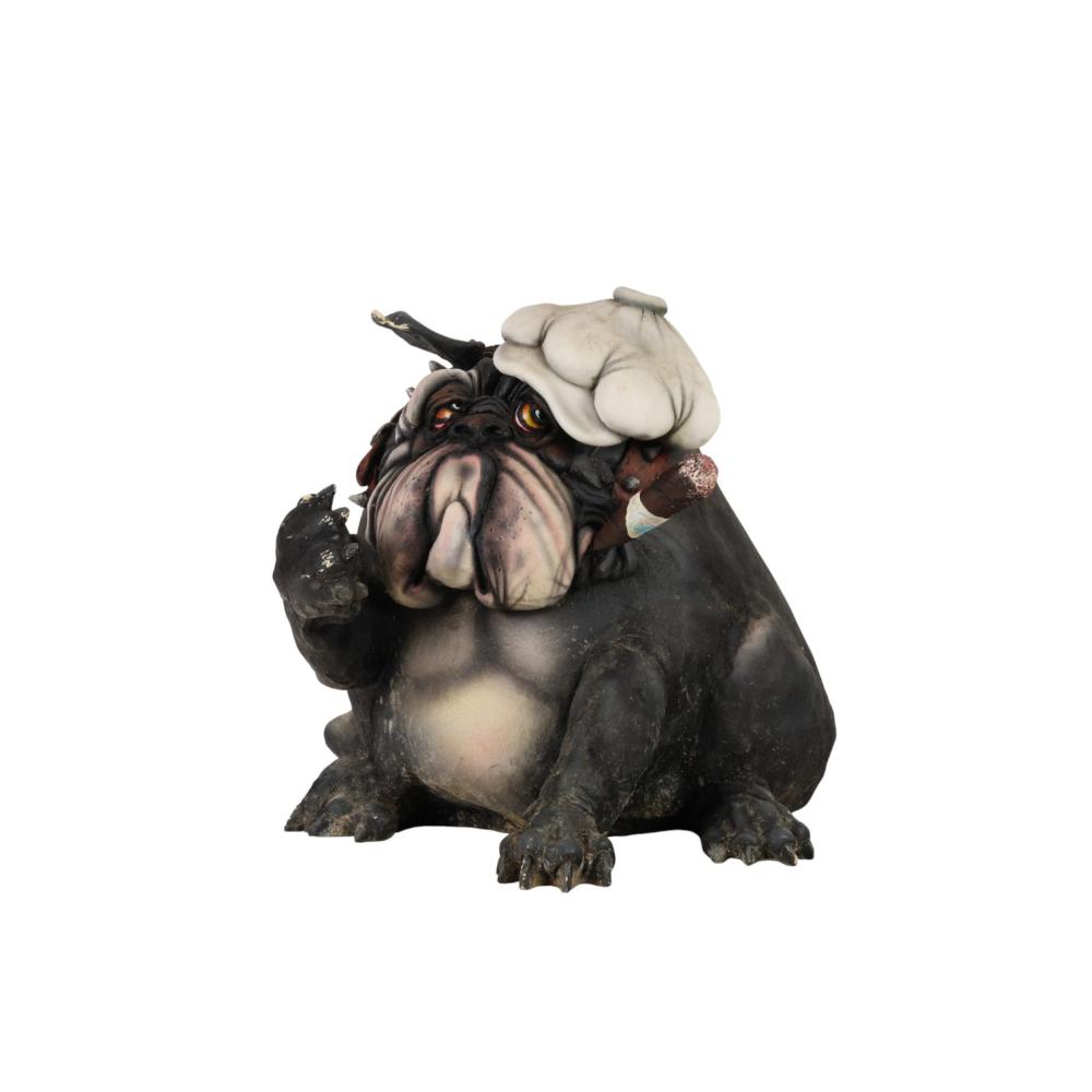 Todd Warner comparable auction result: todd warner 1945 2022 bulldog character sculpture