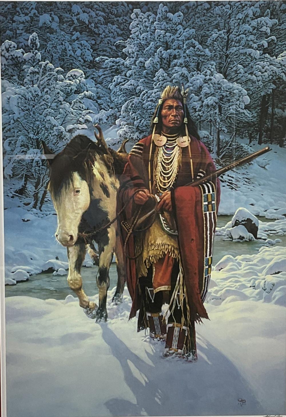 Chuck Ren comparable auction result: 2 chuck ren lithograph print on paper