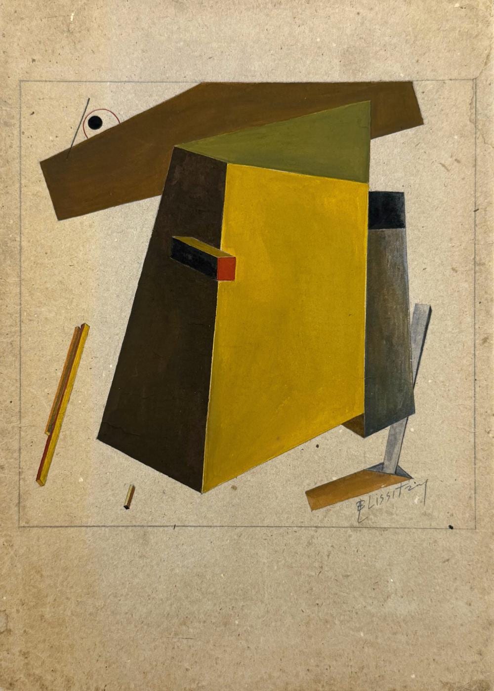 El Lizzitsky comparable auction result: el lissitzky 1890 1941 abstract suprematist construction