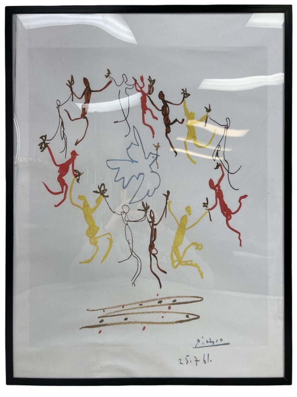 Pablo Picasso "The Youth Circle" Print On Canvas sold by R & R Auction INC, lot 5318 — auction record photograph