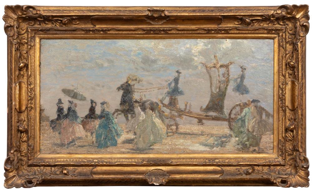 emma ciardi italian 1879 1933 the airy fairy coach oil on canvas · Neal Auction Company · 2026-01-23 Emma Ciardi comparable auction result: emma ciardi italian 1879 1933 the airy fairy coach oil on canvas