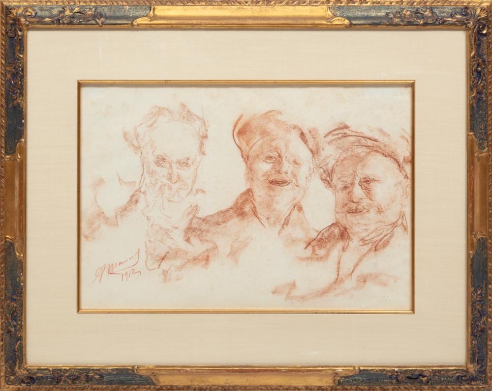 antonio mancini italian 1852 1930 tre autoritratti sanguine on fabriano paper · Neal Auction Company · 2026-01-23 Antonio Mancini comparable auction result: antonio mancini italian 1852 1930 tre autoritratti sanguine on fabriano paper