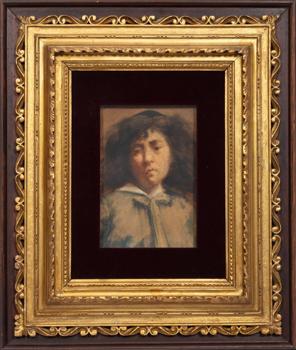 Daniele Ranzoni comparable auction result: daniele ranzoni italian 1843 1889 ritratto della contessa irene watercolor on paper