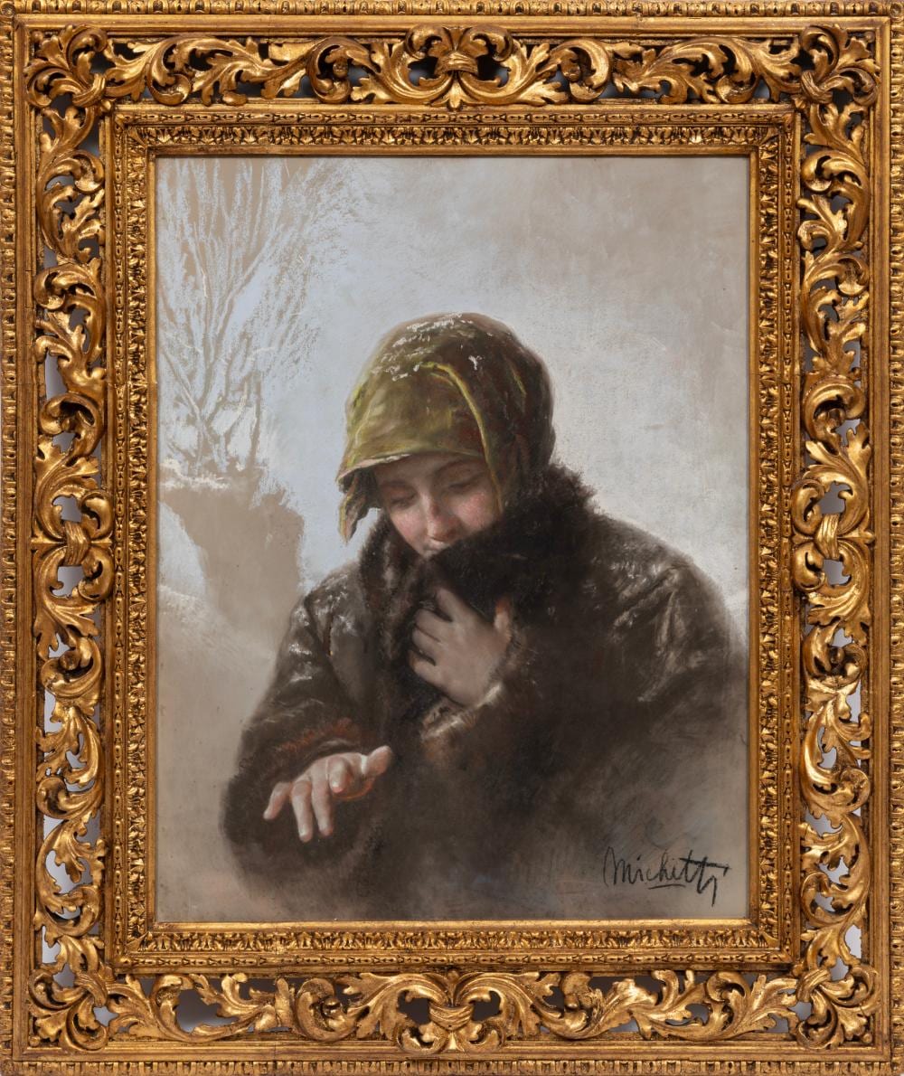 Francesco Paolo Michetti comparable auction result: francesco paolo michetti italian 1851 1929 winter pastel on paper