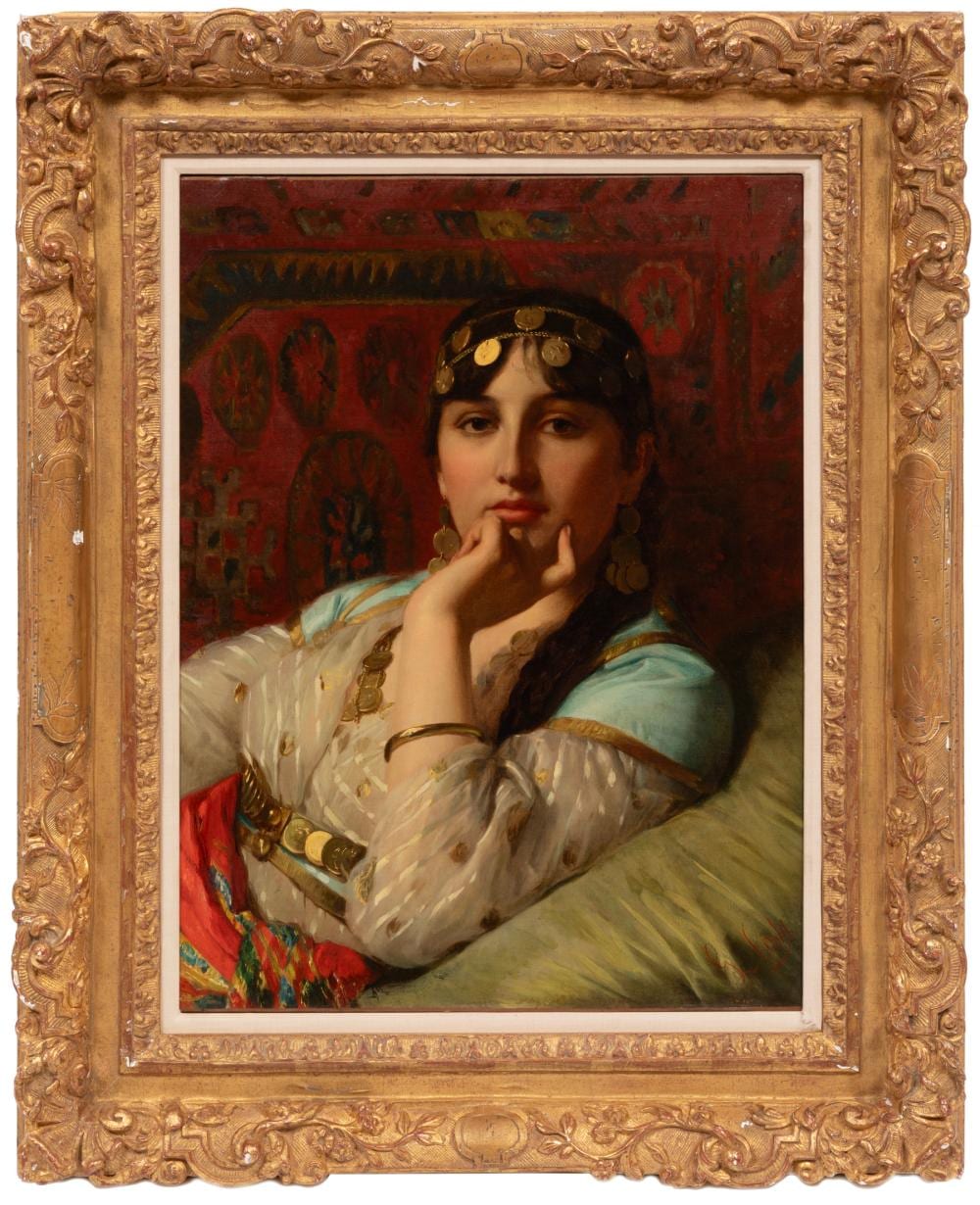 Nino Costa comparable auction result: giovanni costa italian 1826 1903 portrait of a young woman oil on canvas