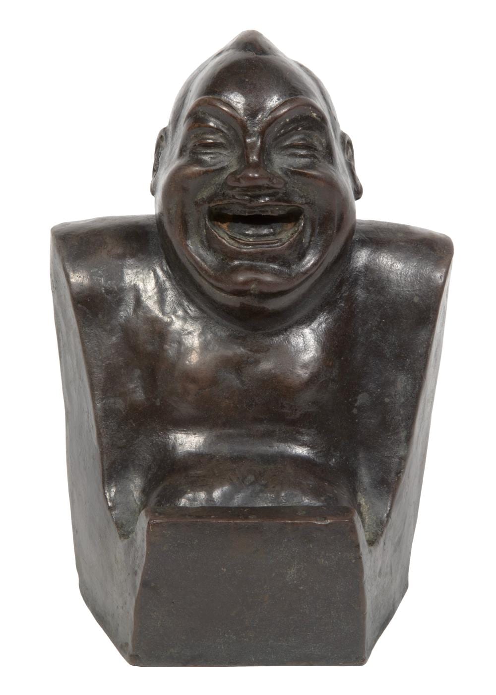 Enrico Caruso comparable auction result: enrico caruso italian 1873 1921 laughing buddha self portrait bronze