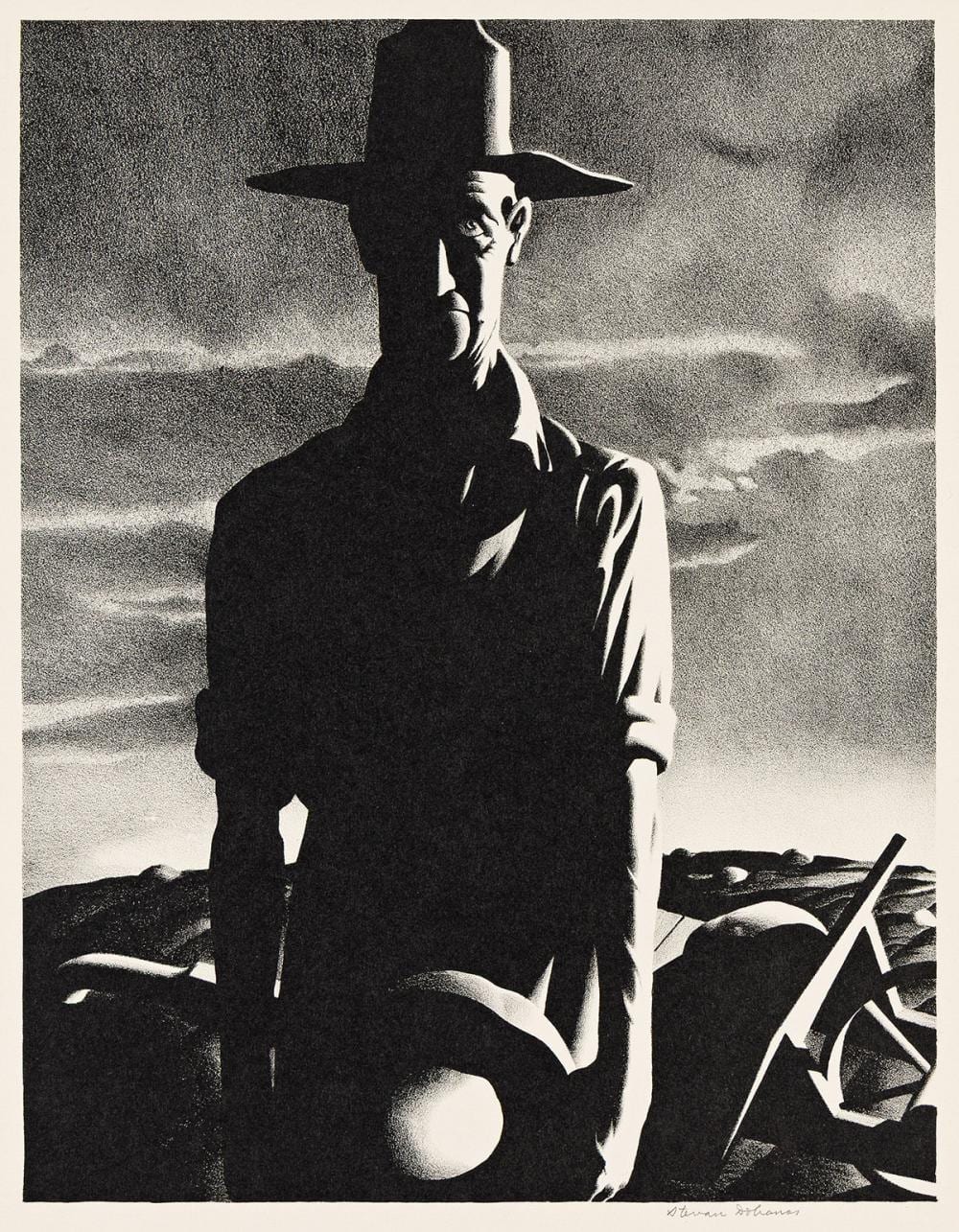 Stevan Dohanos comparable auction result: stevan dohanos man of the soil 1935