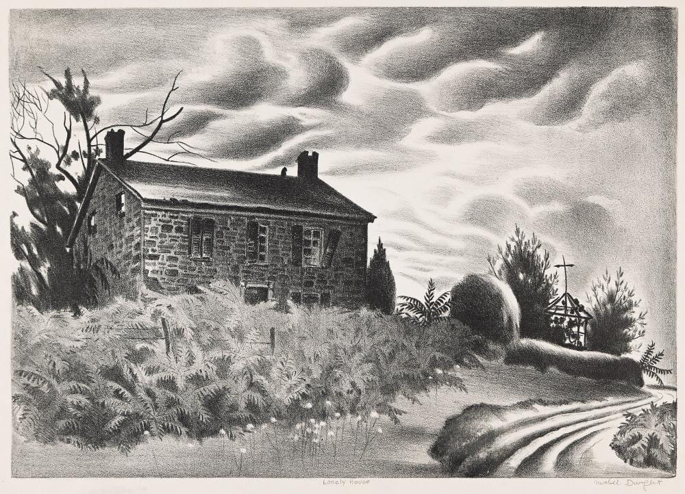 Mabel Dwight comparable auction result: mabel dwight lonely house 1938