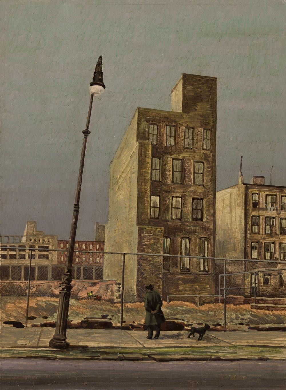 Armin Landeck comparable auction result: armin landeck west 41st street ny circa 1940