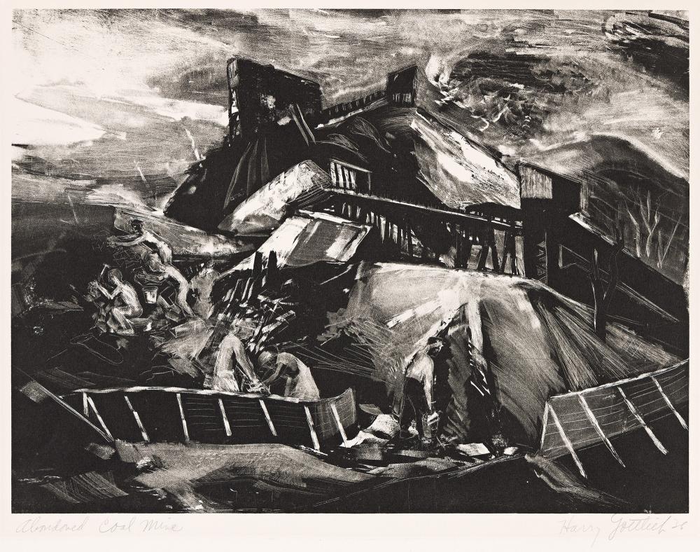 harry gottlieb abandoned coal mine 1936 · Swann Auction Galleries · 2026-01-29 Harry Gottlieb comparable auction result: harry gottlieb abandoned coal mine 1936