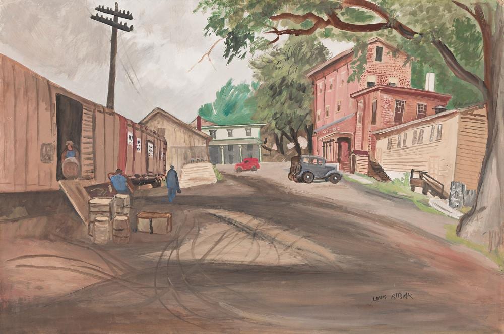 Louis Leon Ribak comparable auction result: louis ribak dry goods depot circa 1935