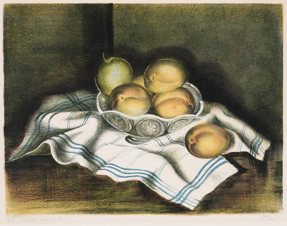 emil ganso still life with peaches 1935 · Swann Auction Galleries · 2026-01-29 Emil Ganso comparable auction result: emil ganso still life with peaches 1935