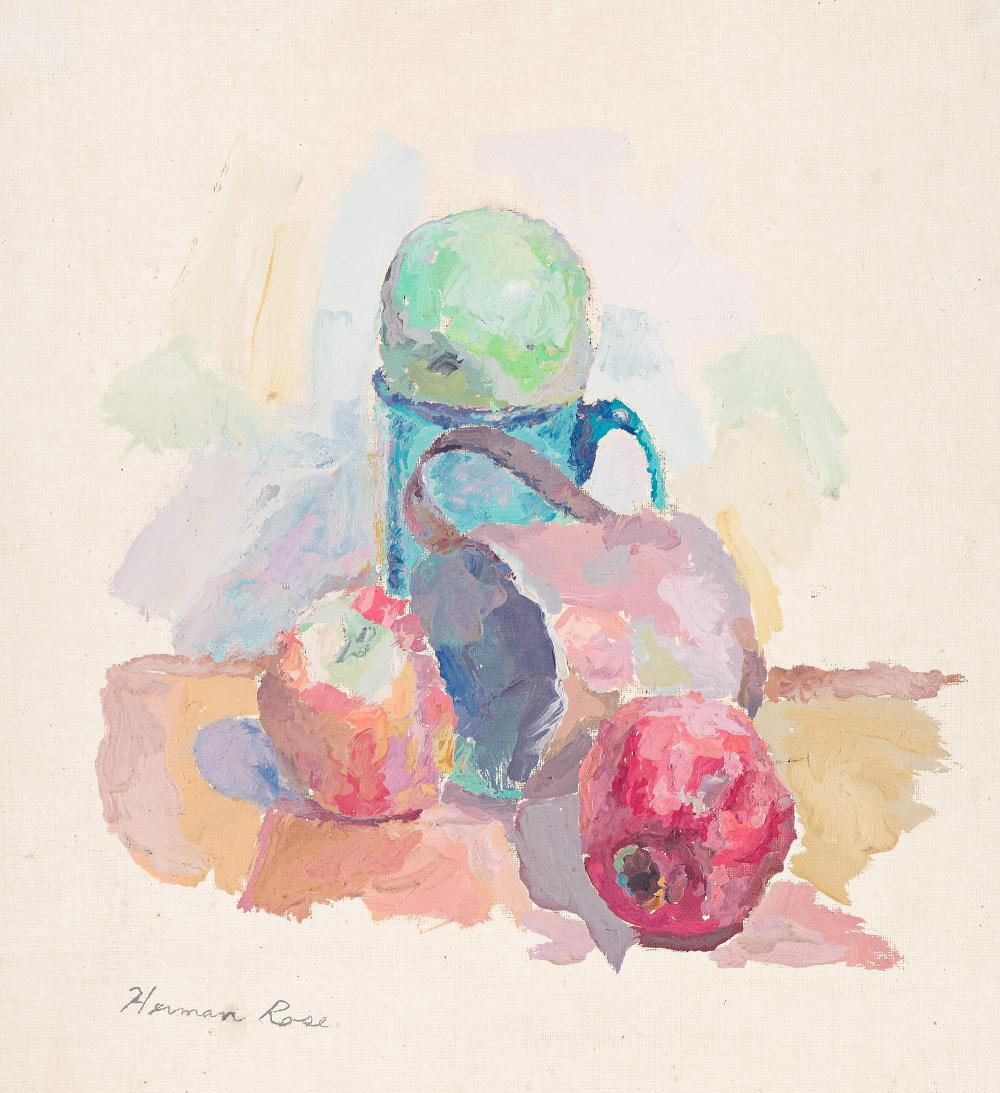 Herman Rose comparable auction result: herman rose apples and cups 1973