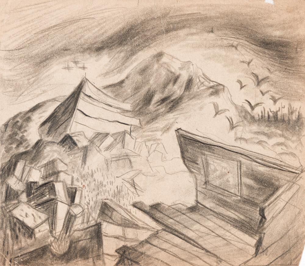Hughie Lee-Smith comparable auction result: hughie lee smith landscape circa 1939