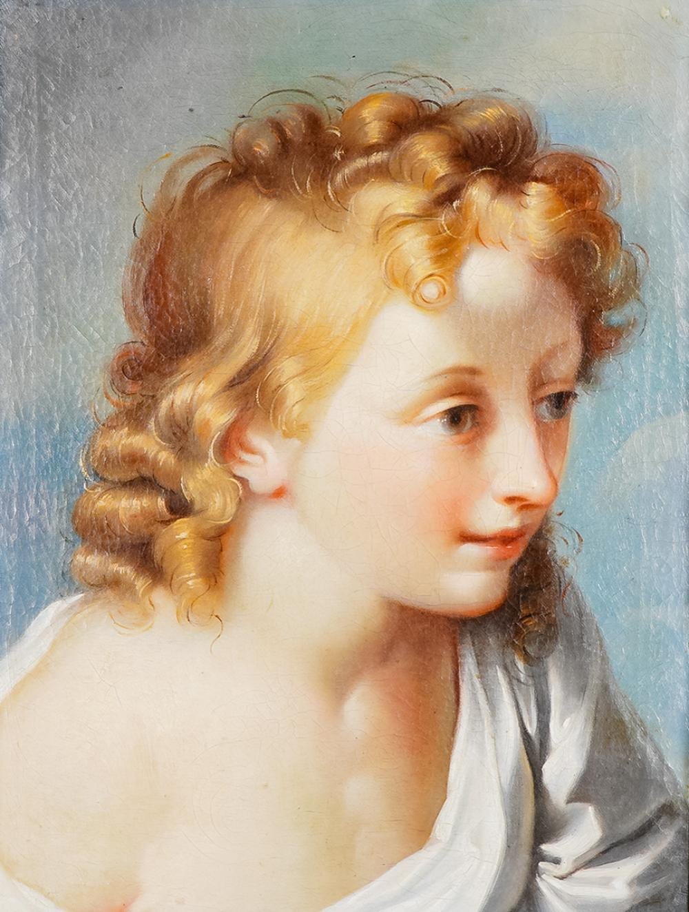 Benedetto Luti comparable auction result: benedetto luti attr baroque oil on canvas portrait of a young boy