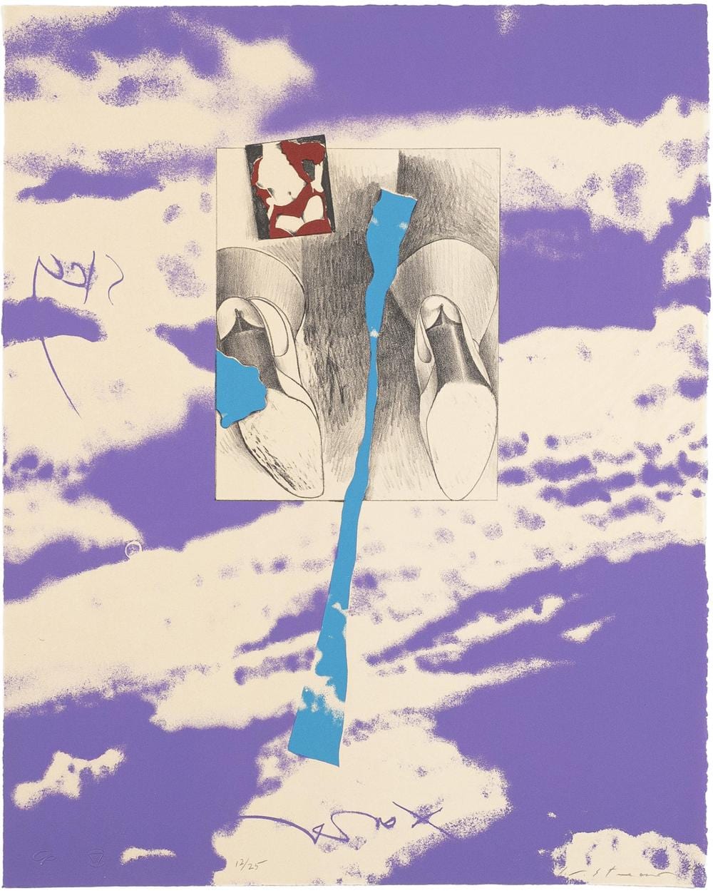Masuo Ikeda comparable auction result: masuo ikeda japanese 1934 1997 sole of shoes from maggrite sky and other skies