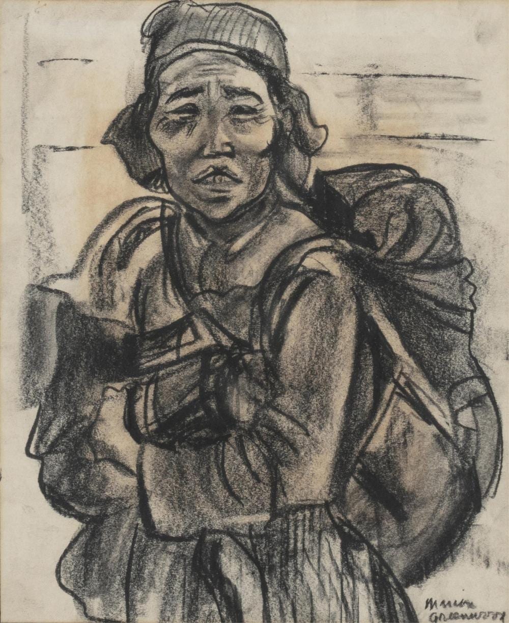 Marion Greenwood comparable auction result: marion greenwood american 1909 1970 untitled chinese figure with pack