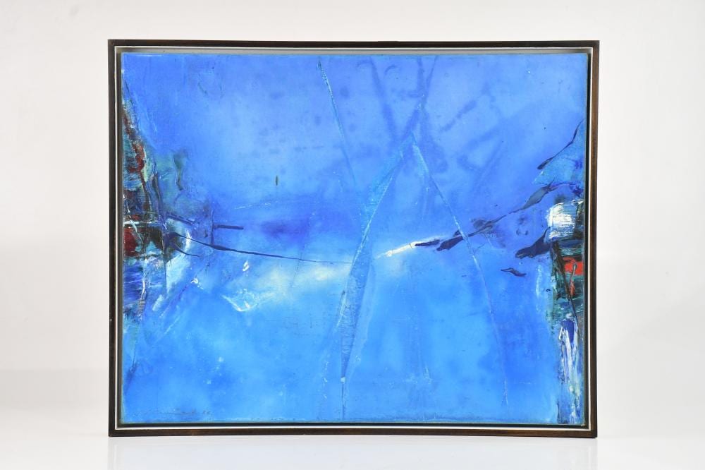 Jean-François Comment comparable auction result: jean fran ois comment 1919 2002 oil on canvas abstract bears fletcher gallery services label verso 40 x 50cm framed