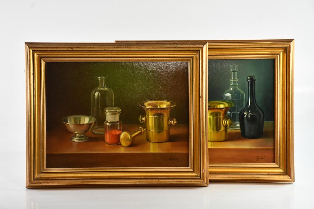 Andras Gombar comparable auction result: andras gombar born 1946 pair of oils on board still life signed 29 x 38cm framed 2