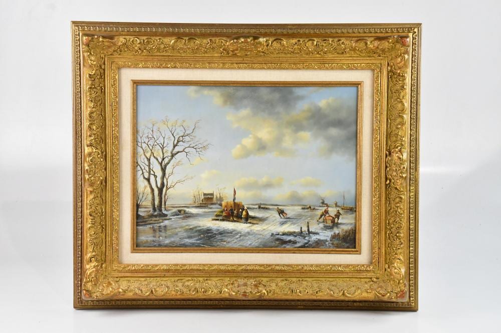 Johnny Gaston comparable auction result: johnny gaston scottish born 1955 oil on board dutch winter morn signed lower right 28 x 38 5cm framed with certificate from picture this 2