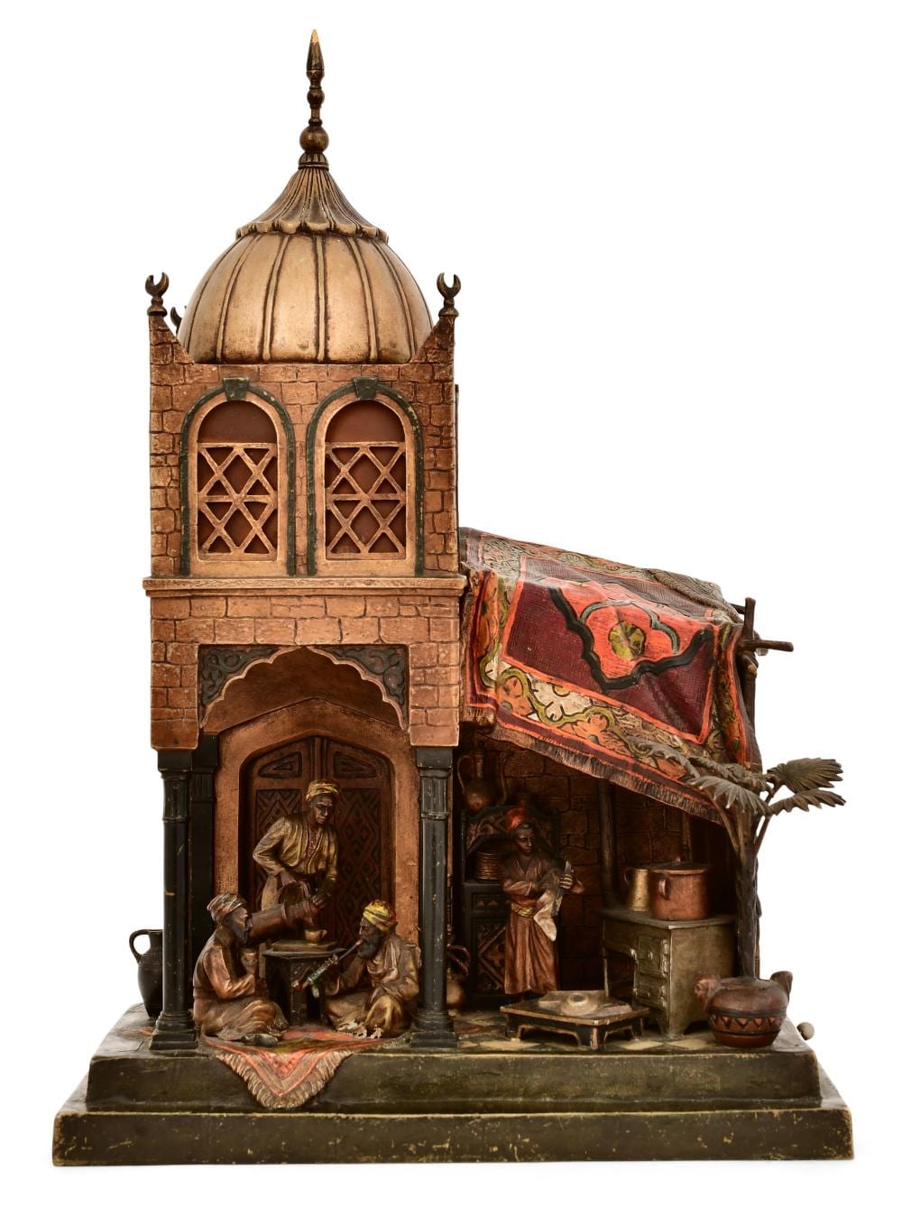 A. Chotka comparable auction result: anton chotka austrian 1881 1955 cold painted bronze orientalist lamp