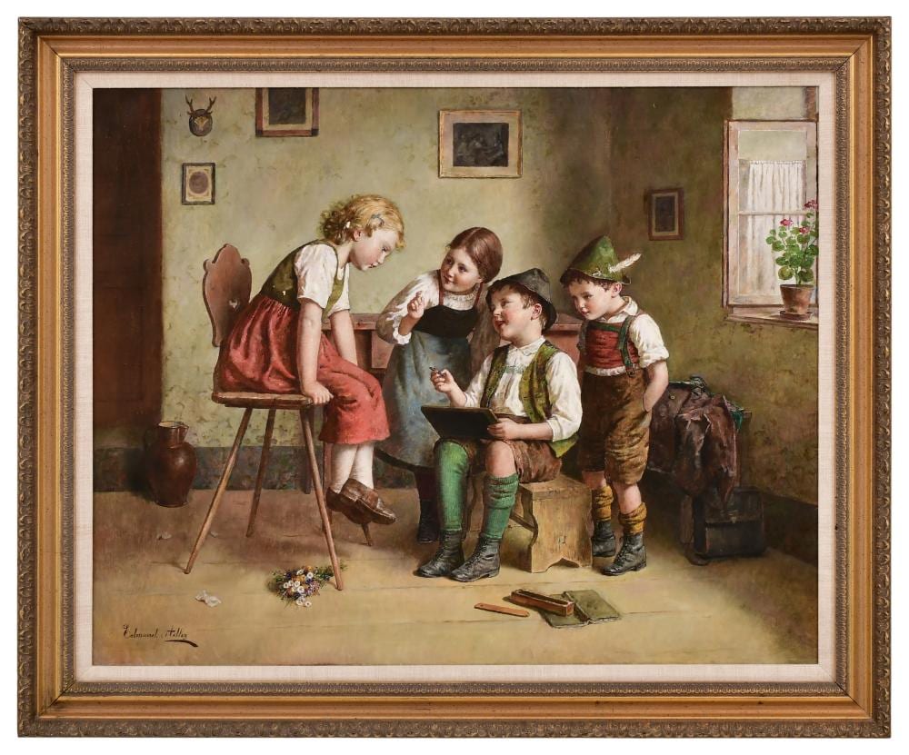 edmund adler austrian 1876 1965 the lesson · Fontaine's Auction Gallery · 2026-02-07 Edmund Adler comparable auction result: edmund adler austrian 1876 1965 the lesson