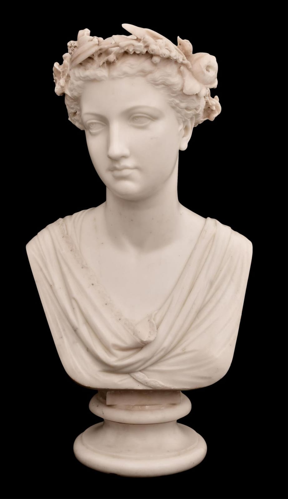 Giov. Battista Lombardi comparable auction result: giovanni battista lombardi italian 1823 1880 marble bust of flora