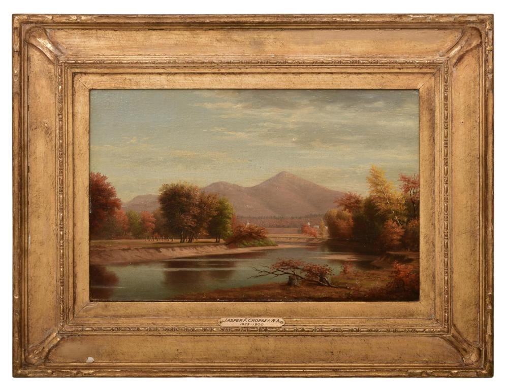 Jasper Francis Cropsey comparable auction result: jasper francis cropsey american 1823 1900 landscape with river mountain