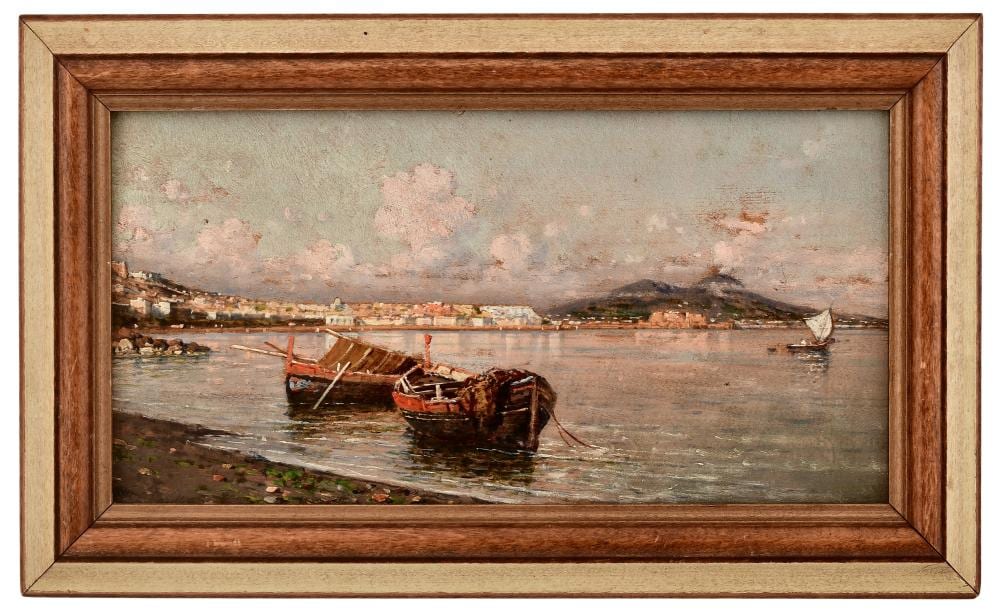 Giuseppe Carelli comparable auction result: giuseppe carelli italian 1858 1921 naples bay with mount vesuvius