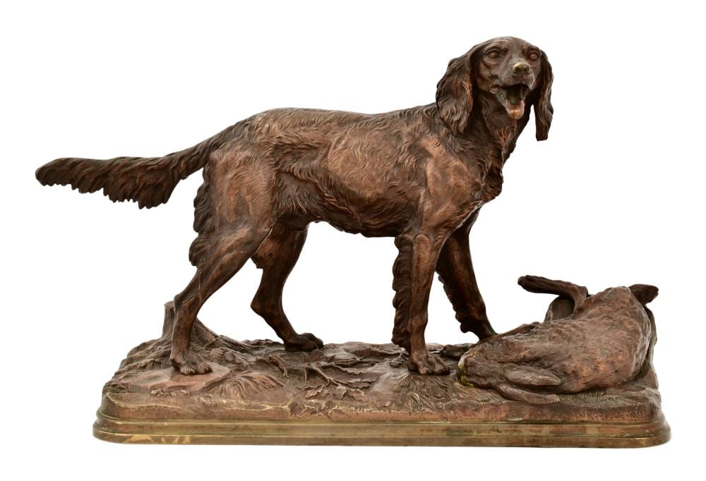Alfred Dubucand comparable auction result: alfred dubucand french 1828 1894 hunting dog with rabbit