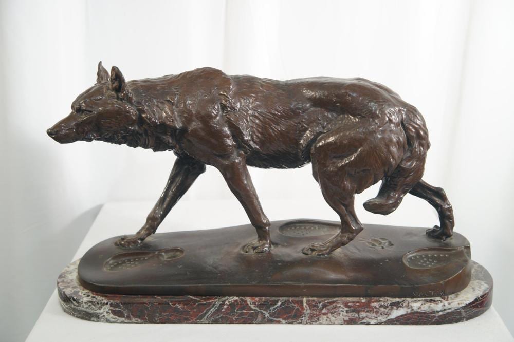 Charles Valton comparable auction result: charles valton 1851 1918 bronze wolf