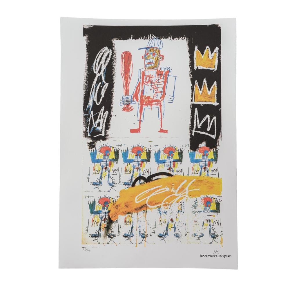 Jean Michel Basquiat (USA, 1960-1988)" Untitled" Offset Lithograph sold by Akiba Galleries, lot 255 — auction record photograph