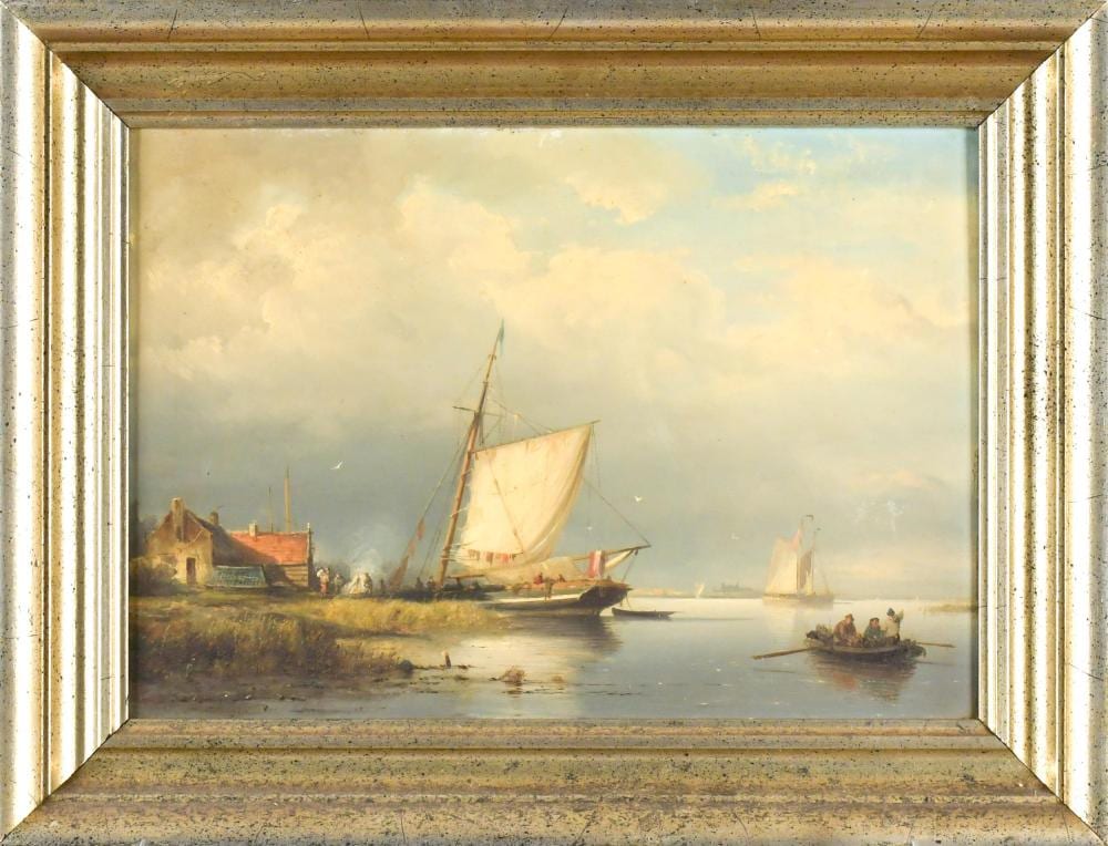 Albert (1834) Rieger comparable auction result: albert rieger oil fishing boats