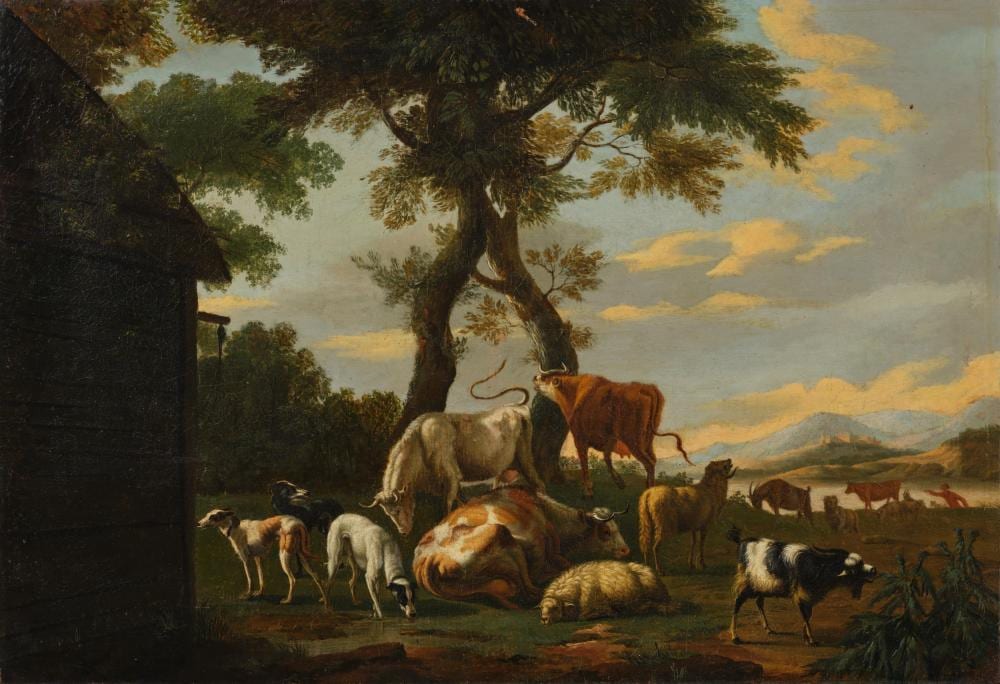 landscape with herd animals · Van Ham Kunstauktionen · 2026-01-29 Jan van Gool comparable auction result: landscape with herd animals