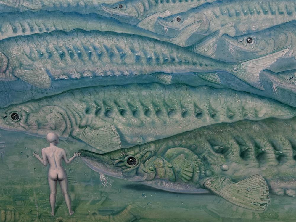 Daniel Monic comparable auction result: daniel monic 1948 2015 les fonds marins anim s huile sur toile dimensions 101 x 150 cm
