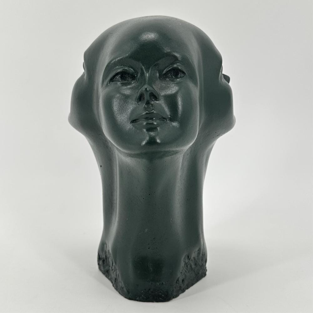 Charles Delporte comparable auction result: charles delporte 1928 2012 petite t te 3 faces sculpture en r sine ht 20 cm