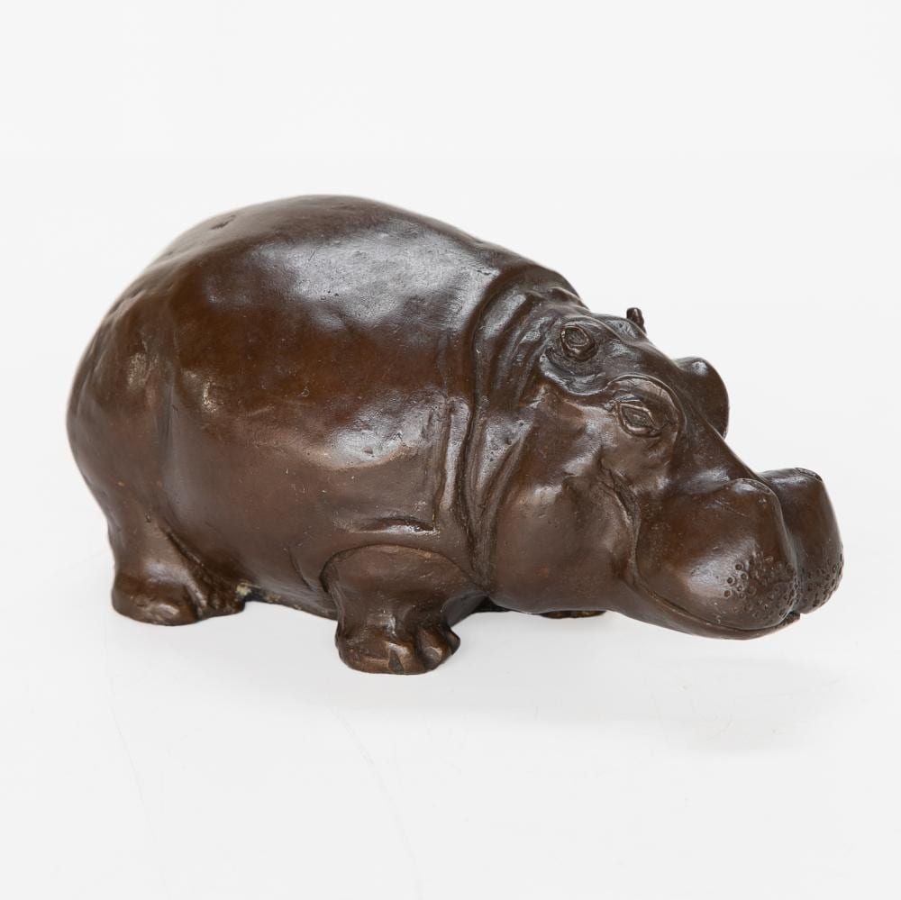 Donald Greig comparable auction result: donald greig south african 1959 bronze sculpture hippopotamus