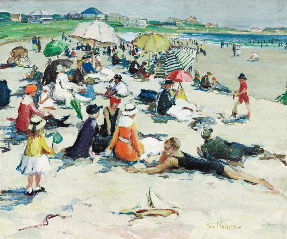 Ruth A. Anderson comparable auction result: ruth a anderson 1891 1957 beach scene circa 1920