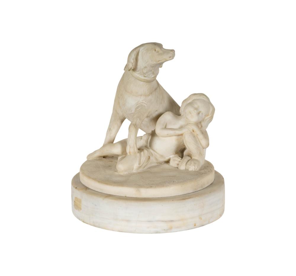Orazio Andreoni comparable auction result: orazio andreoni sleeping child with dog